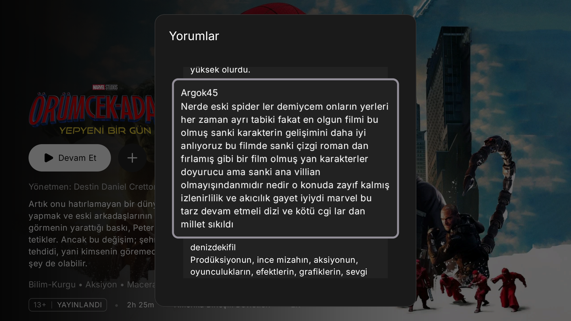 Film ve dizi yorumları