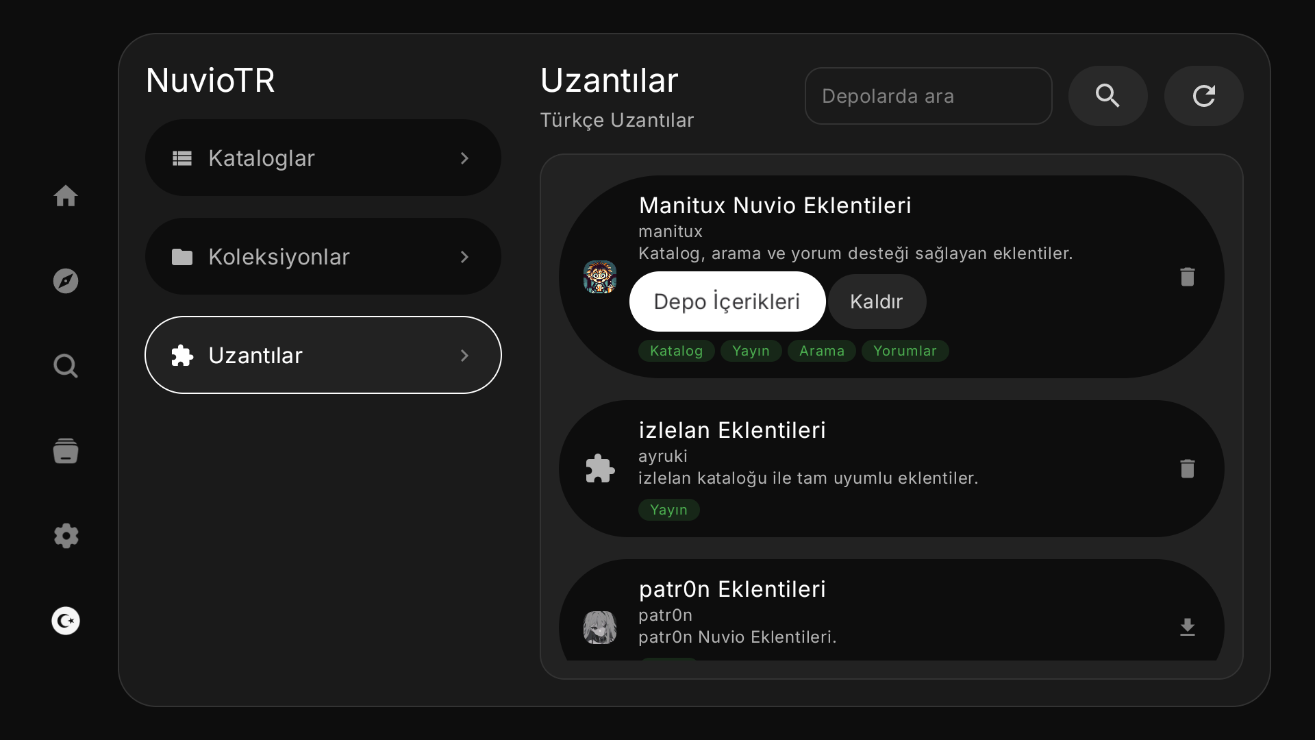 NuvioTR depo kurma ve kaldırma